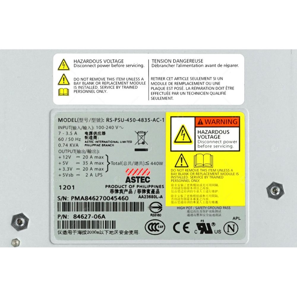 417GF DELL 450W POWER SUPPLY FOR DELL EQUALLOGIC PS6510